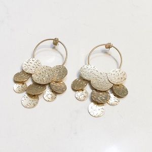 Anthropologie Coin Cascade Earrings
